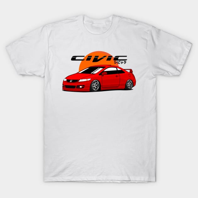 Civic SI red candy T-Shirt by masjestudio